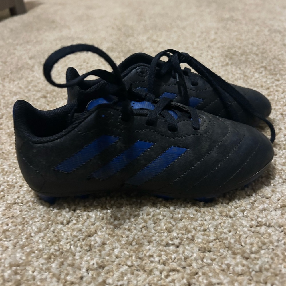 Adidas Kids Black and Blue Sneakers